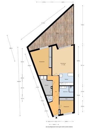 Floorplan - Jan Steenstraat 79A16, 3443 GT Woerden